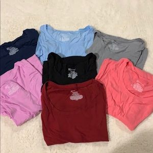 Lot of 7 plain colored shirts